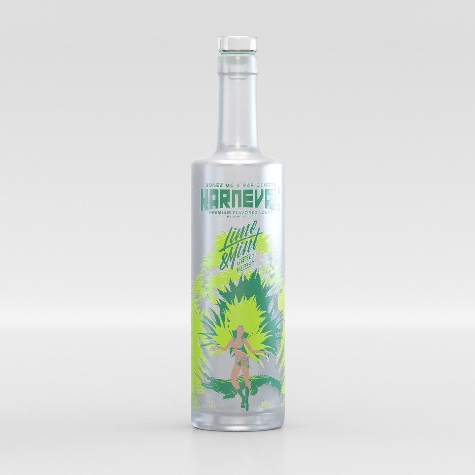 Bonez Mc & Raf Camora Lime & Mint Sonderedition Karneval Vodka 38% 0,5l