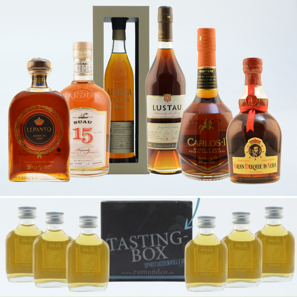 Spirituosen Tasting Set: Klassischer Brandy 6x0,02l