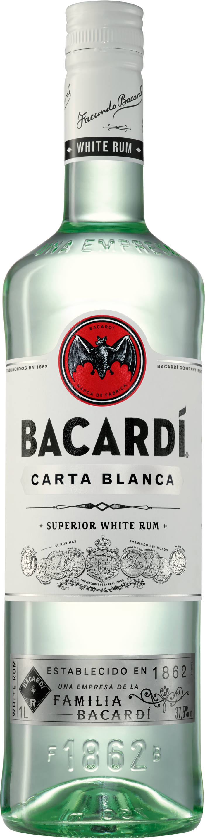 Bacardi Carta Blanca Superior 37,5% 1,0l