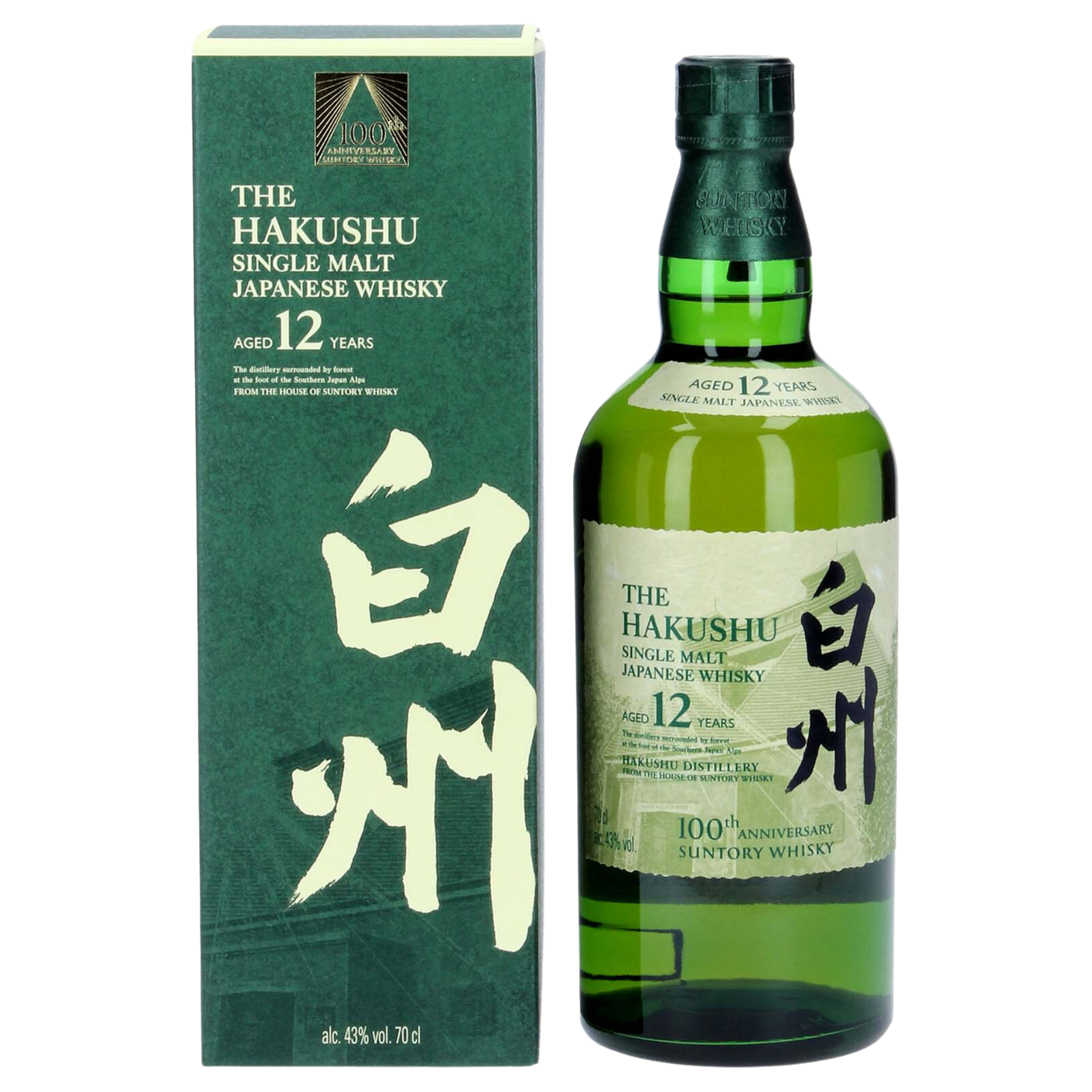 Suntory Hakushu 12 Jahre 100 Anniversary Single Malt Japanese Whisky 43% 0,7l