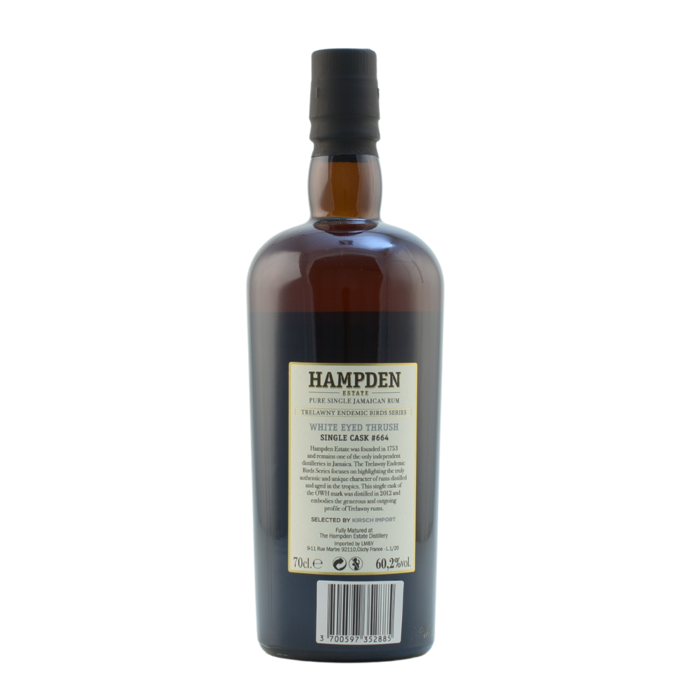 Hampden 2012 OWH Single Cask Rum 60,2% 0,7l (1 Fl./Kunde)