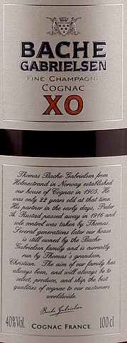 Bache Gabrielsen XO Cognac 40% 1,0l