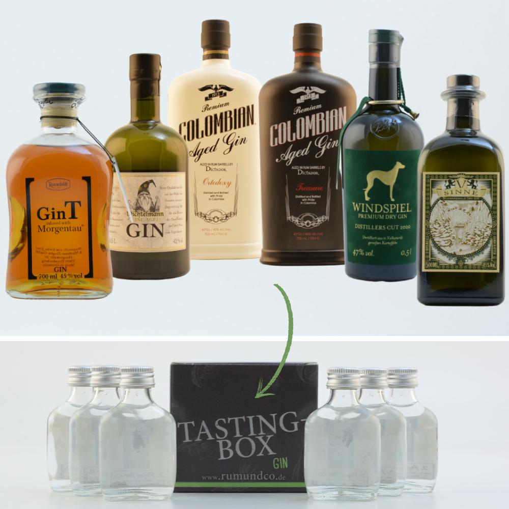 Gin Tasting Set: Fortschritt Box Nr. 3 6x0,02l