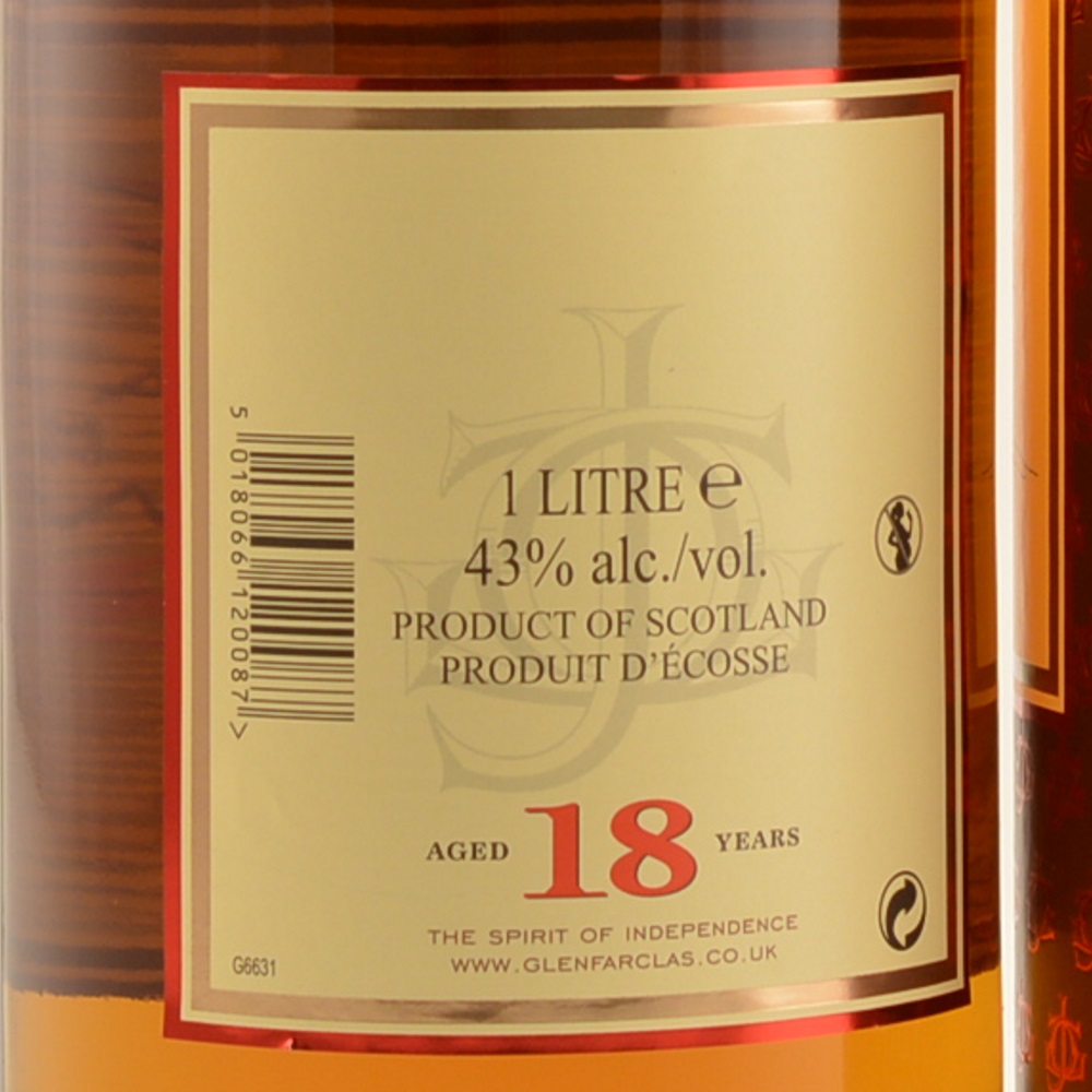 Glenfarclas 18 Jahre Speyside Whisky 43% 1,0l