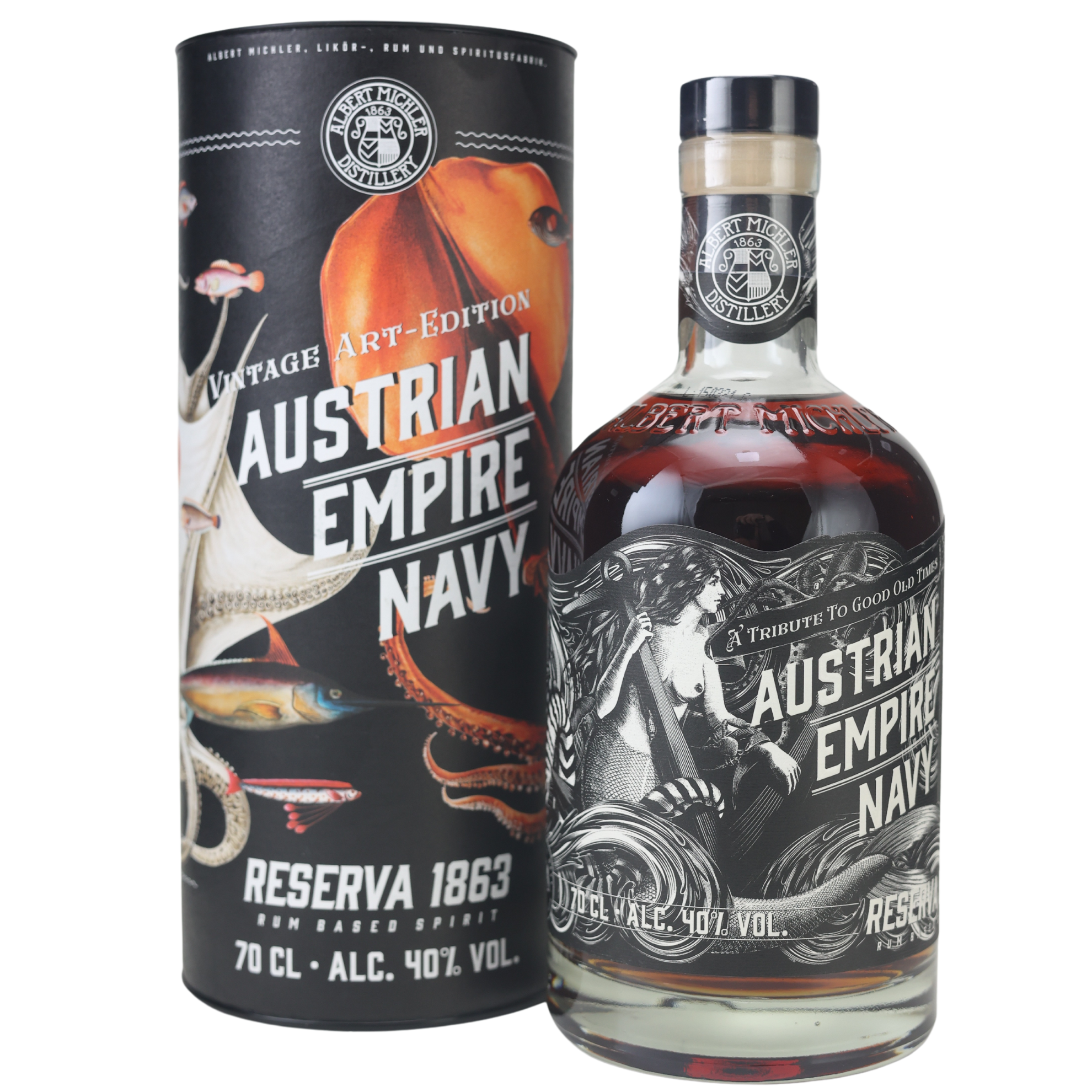 Austrian Empire Navy Reserve 1863 Vintage Art Edition (Rum-Basis) 40% 0,7l