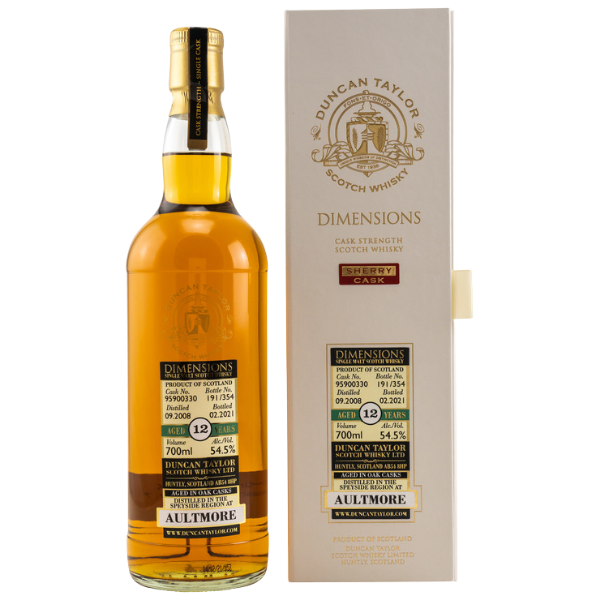Duncan Taylor Dimensions Aultmore 2008/2021 Single Malt Whisky 54,5% 0,7l