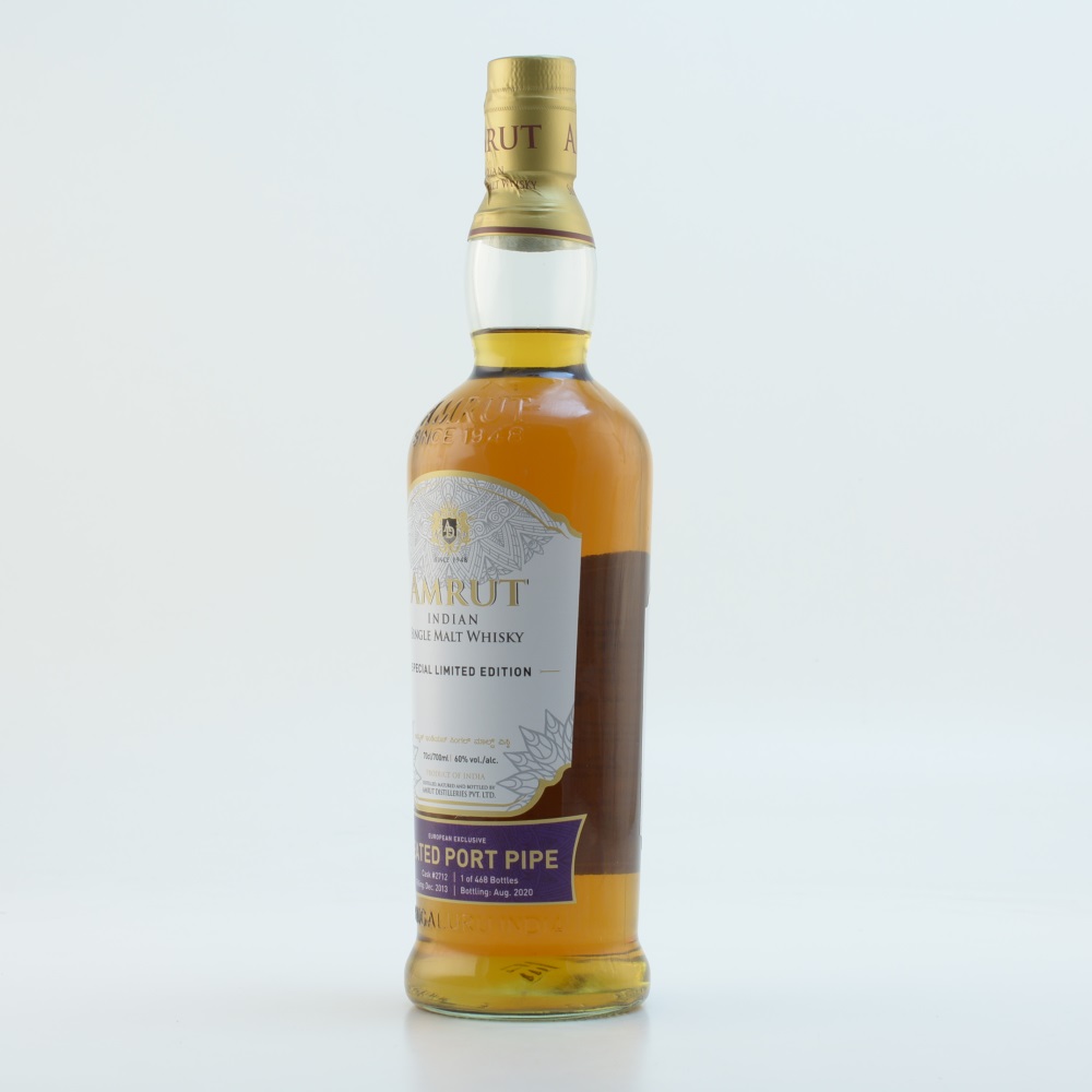 Amrut Peated Port Pipe Indian Single Malt Whisky 60% 0,7l