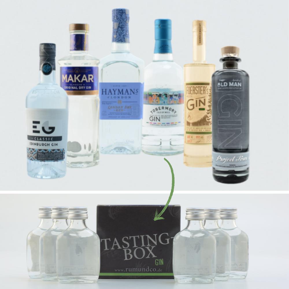Gin Tasting Set: Fortschritt Box Nr. 1 6x0,02l