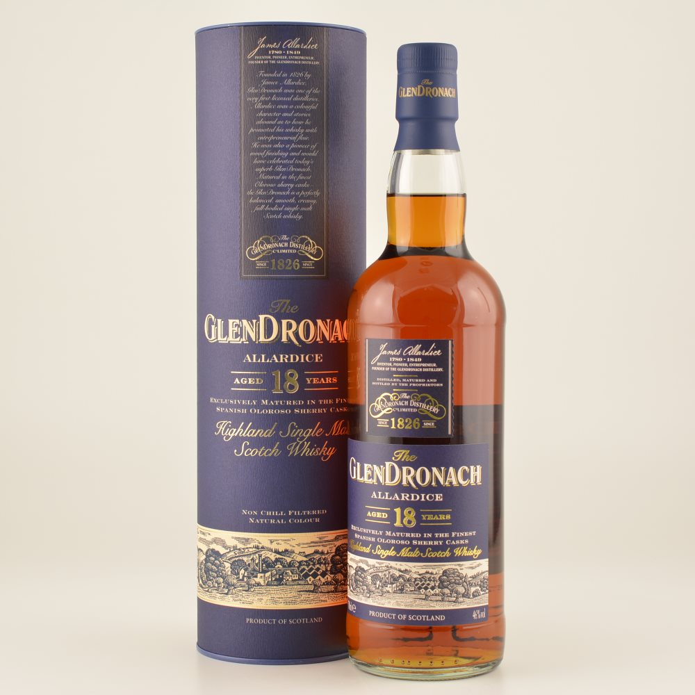 Glendronach 18 Jahre Allardice Speyside Whisky 46% 0,7l