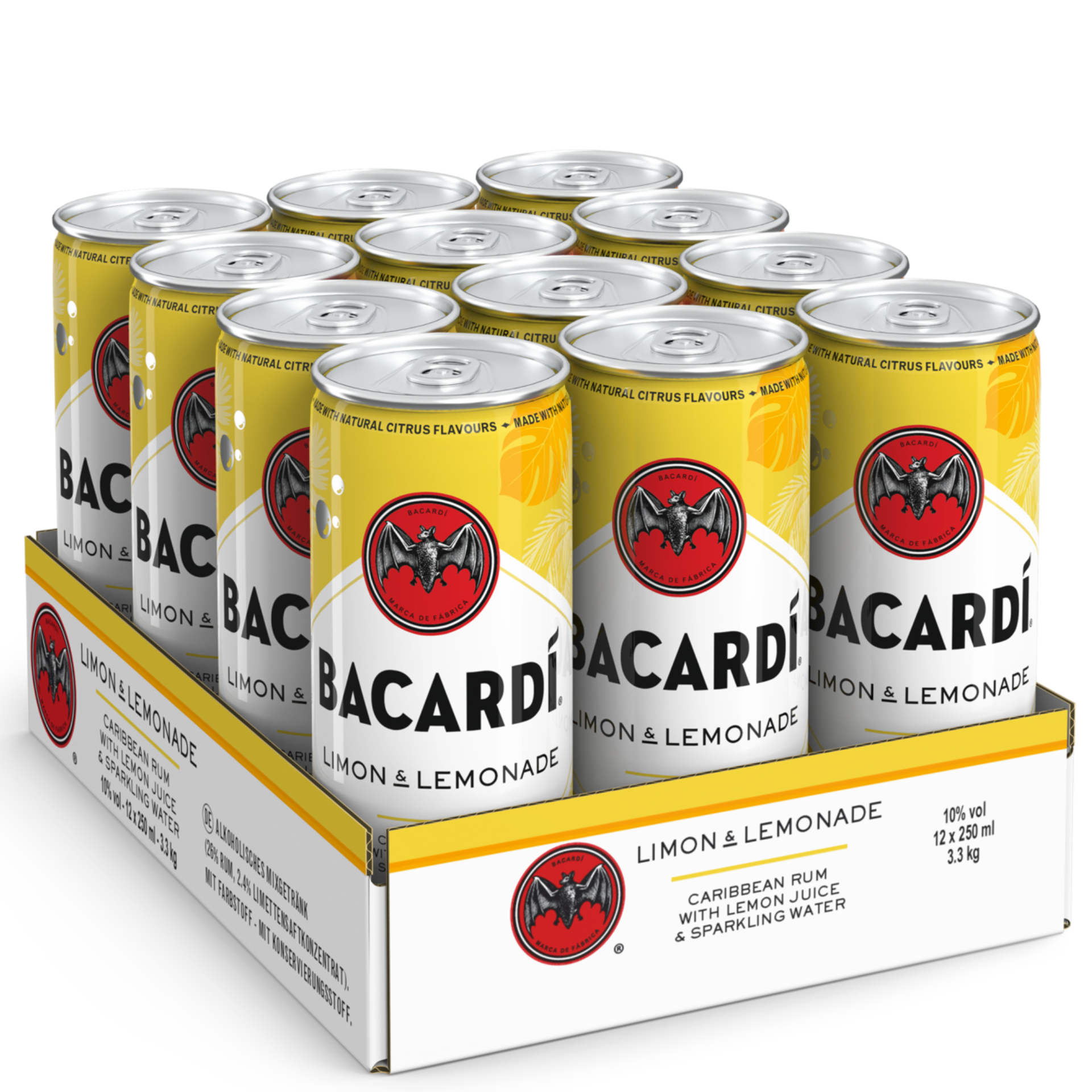 Bacardi Limon & Lemonade 10% 12x0,25l Dose
