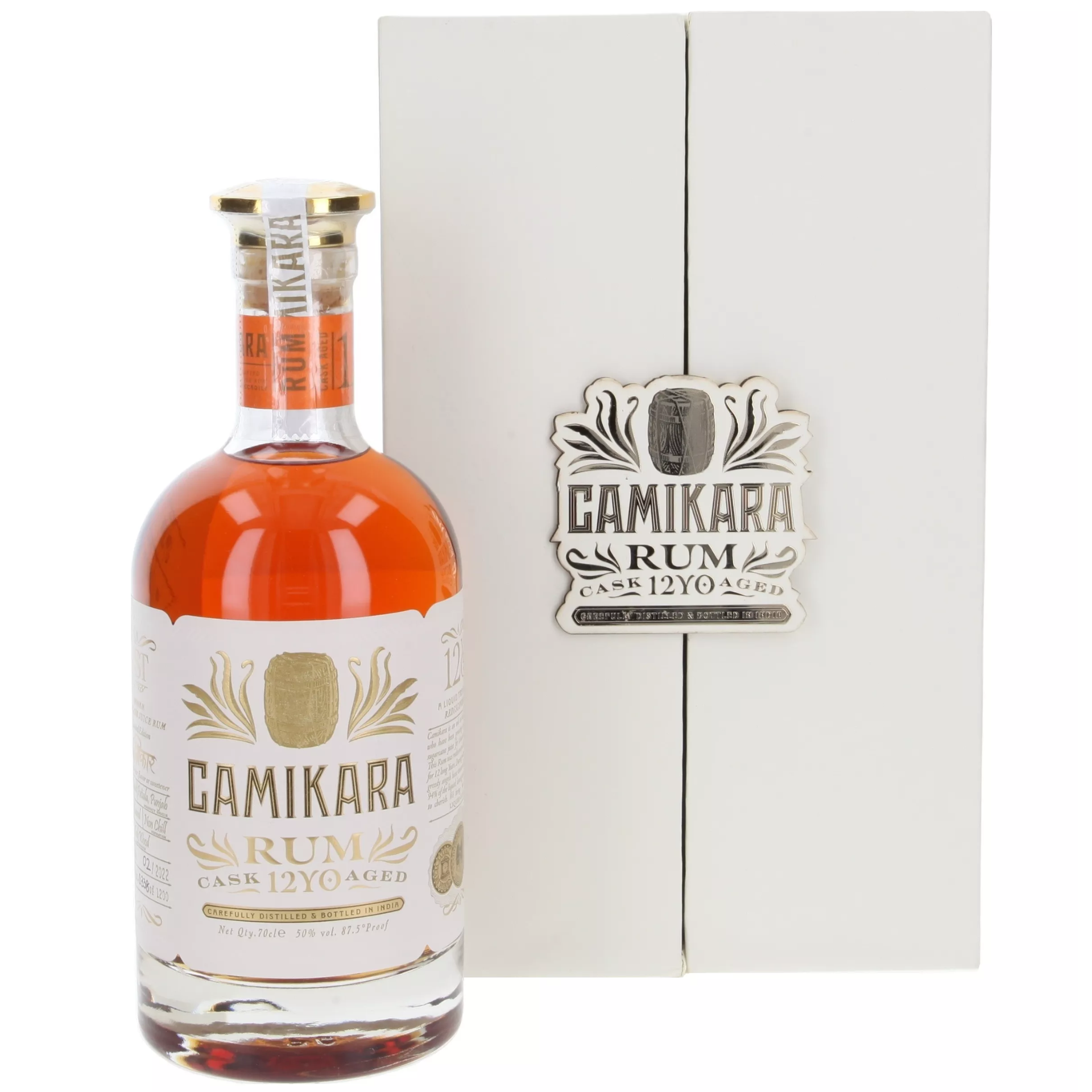 Camikara 12 Jahre Indian Pure Cane Juice Rum 50% 0,7l