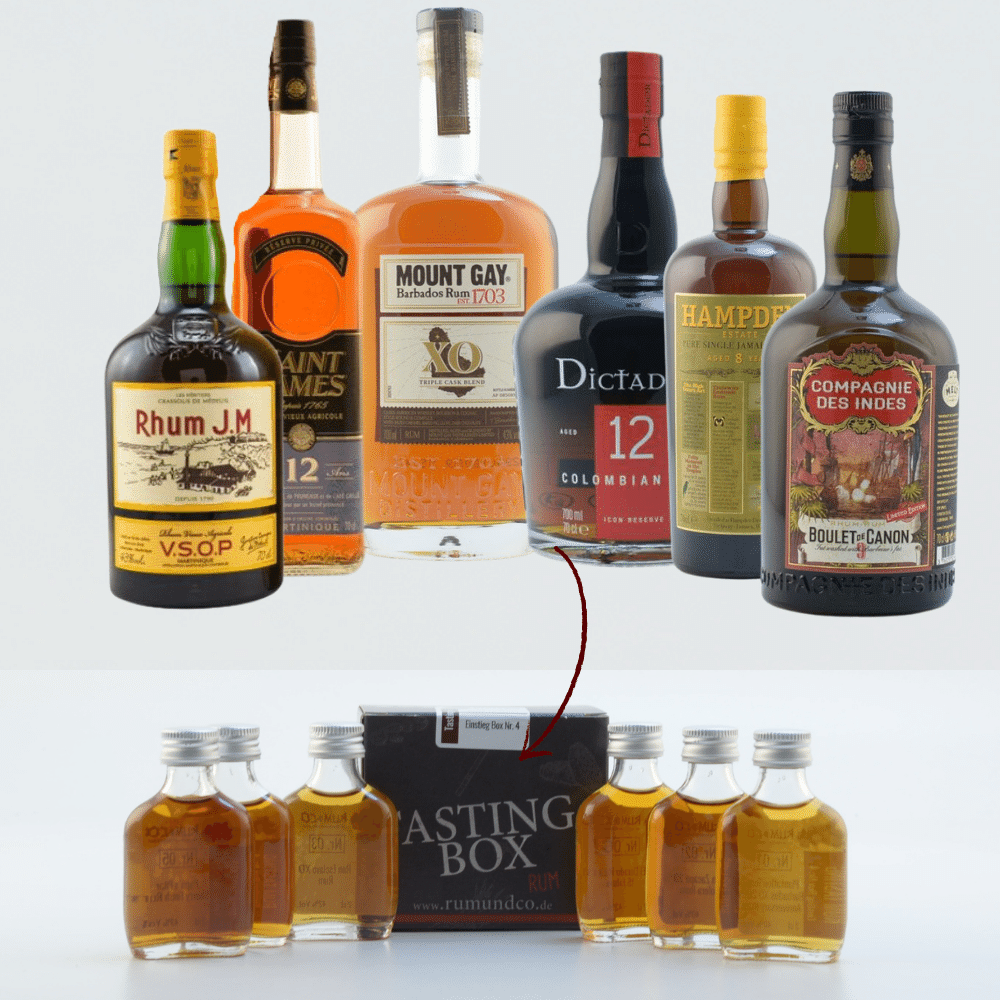 Rum Tasting Set: Dry Rum & Cigar 6x0,02l