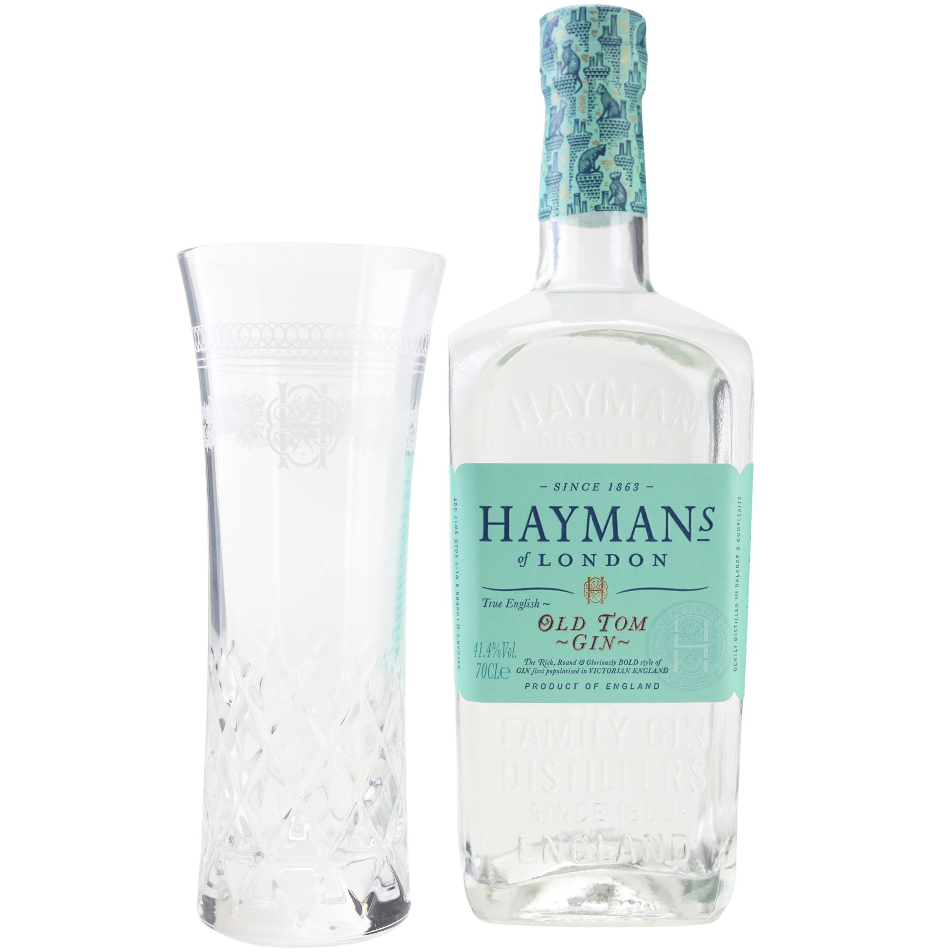 Haymans Old Tom Gin 41,4% 0,7l + Glas