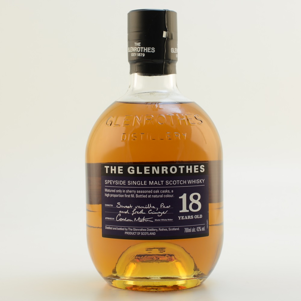 Glenrothes 18 Jahre Speyside Single Malt Whisky 43% 0,7l